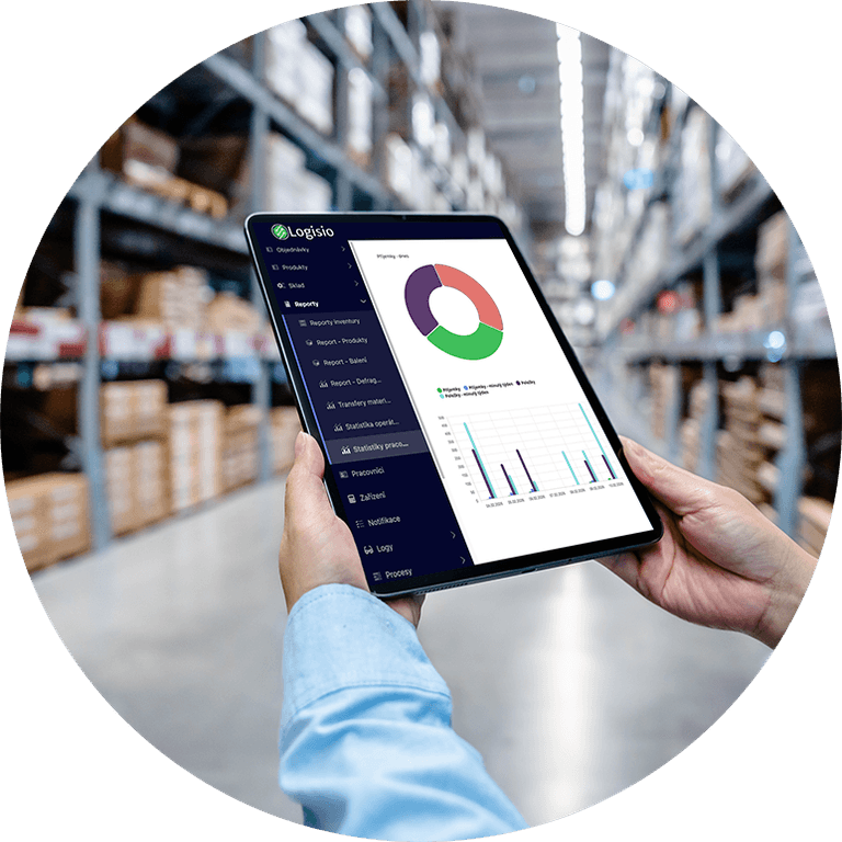 Logisio WMS on tablet