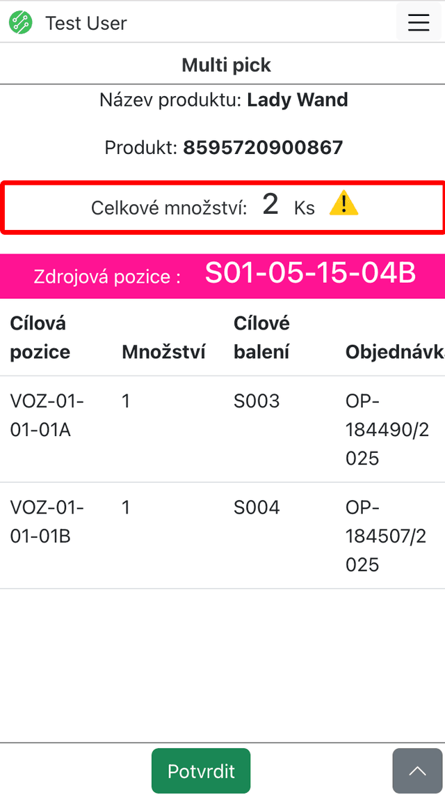 Logisio WMS Inventory View